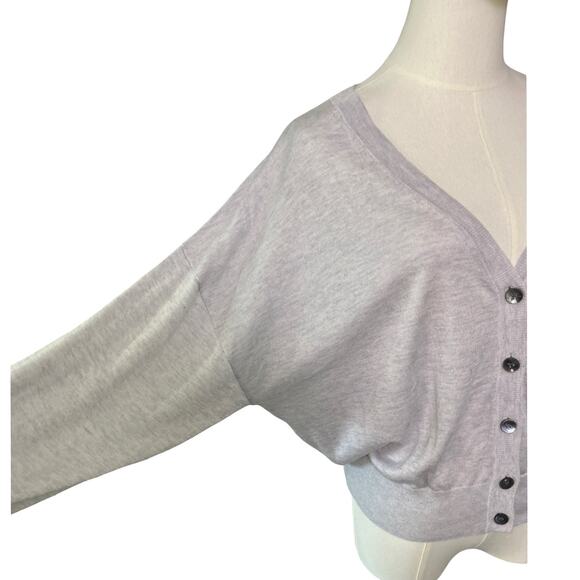 J.Crew Silk Cashmere Blend Button Front Cardigan Sweater Gray Large - Picture 3 of 8